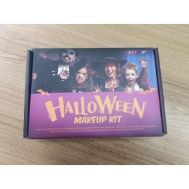 VANERIA Make-Up Halloween Set, Body & Face Paint Halloween, SFX Make-Up, Fake Blood, Artificial Blood Capsules, Painting Brush, Stipple Sponge, Theatre Make-Up Halloween, Fancy Dress Makeup