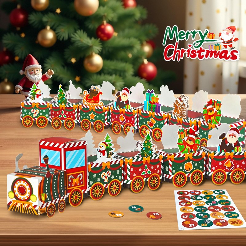 BOFUNX Advent Calendar for Filling, Small Train Set, 24 Pieces