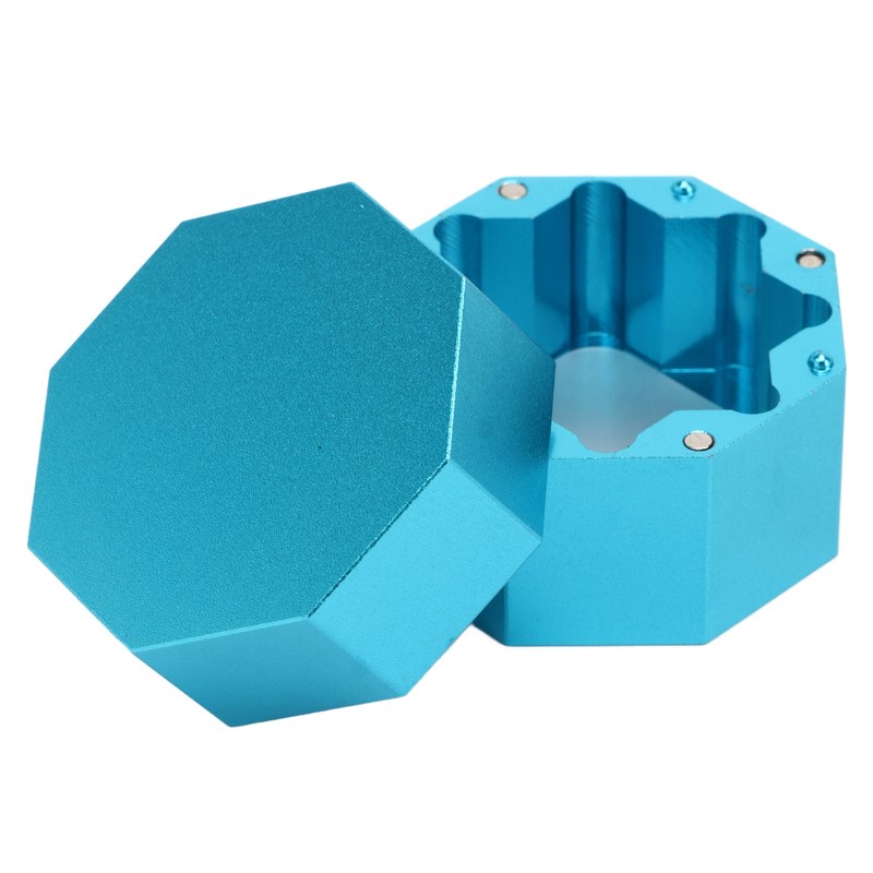 Cue Chalk Box Holder Aluminium Alloy Octagonal Universal Billiard Chalk