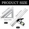 2-Piece Set Square Tool, Incl 11.81inch/300mm Combination Square With Spirit
