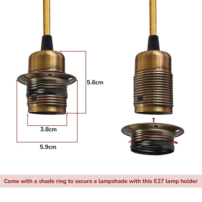 Single Way Spider Pendant Lighting Ceiling Chandelier, E27 Vintage Ceiling