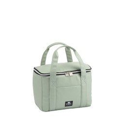 Elegant City Cool Bag in Mint Green 28 x 18 x 21 cm, Approx. 10.5 L Volume with Wide Carry Handles for Picnics, School, Excursions, Travel, Cosmetics