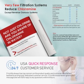 Frizzlife Under Sink Water Filter System with Brushed Nickel Faucet SP99-NEW, NSF/ANSI 42&53 Certified 3-Stage 0.5 Micron Removes Lead, Chlorine, Chloramine, Fluoride, Odor- Quick Change