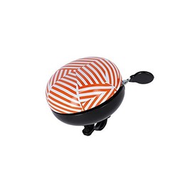 XLC Bicycle Bell 'Mingun' DD-M09 Stripes, Diameter 83 mm, Orange/White (Pack of 1)