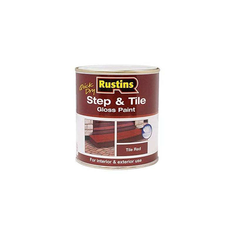 RUSTINS Quick Dry Step and Tile Paint, Red, 500 ml