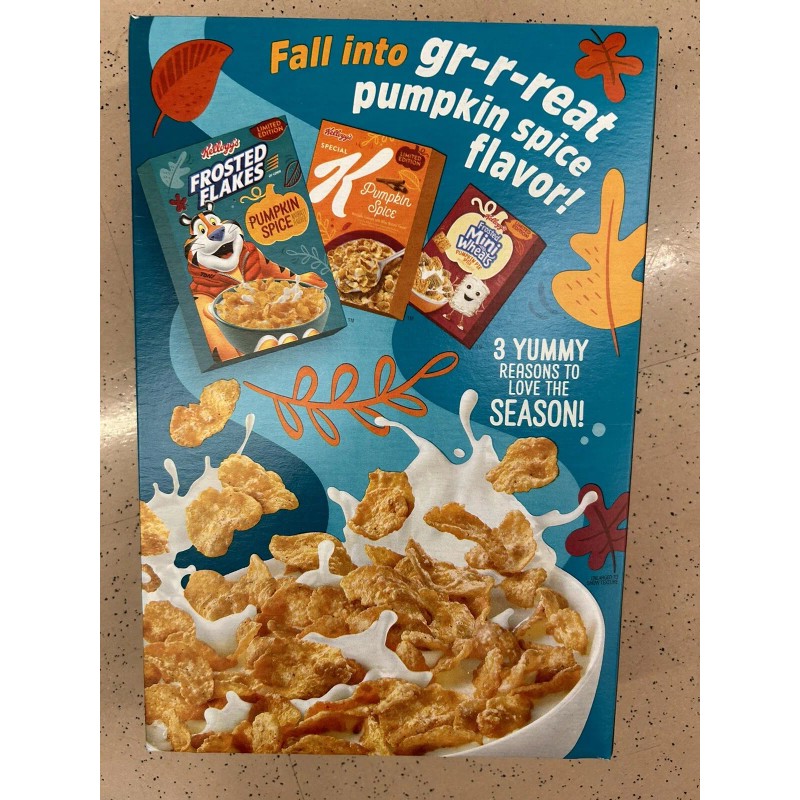 Kellogg's Frosted Flakes Pumpkin Spice Breakfast Cereal 10.6 oz