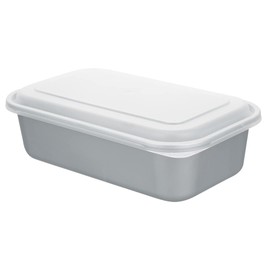 Restaurantware Futura 33.8 Ounce Meal Prep Containers With Lids 100 Microwavable To Go Containers - Inserts Sold Separately Disposable Silver Plastic Food Containers With Lids