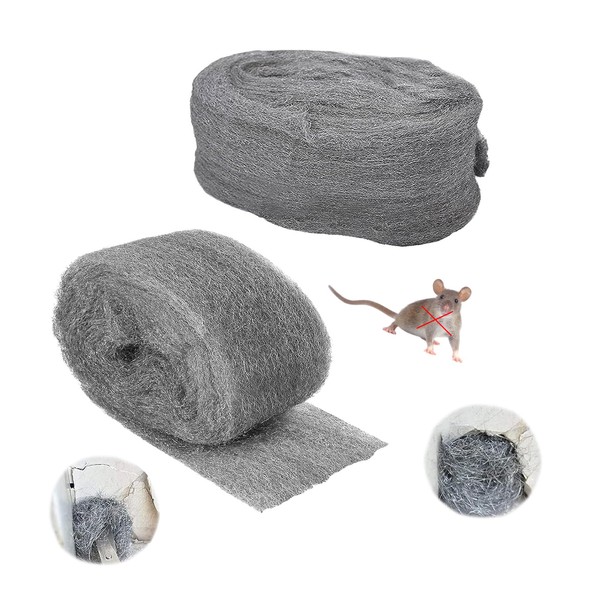 2PCS Steel Wool Fill Fabric DIY Kit,Coarse Wire Wool Roll,Coarse