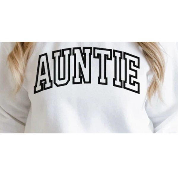 Unbranded Custom Embroidered AUNTIE AUNT Sweatshirt Valentines Day Valentine