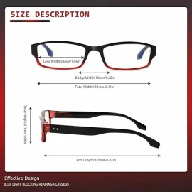Joschoo 6 Pack Computer Reading Glasses for Women and Men with Comfortable Spring 0.50X