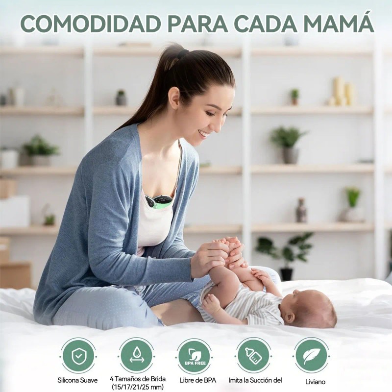 2 Pcs Extractor De Leche Electrico Portátil Manos Libres