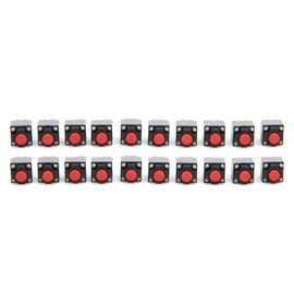 Garosa 20Pcs Tactile Push Button Micro Switch Interruptor de Tacto Momentáneo a Prueba de Agua 6x6x7.3mm para Electrodomésticos Equipos de Seguridad Juguetes Productos Electrónicos