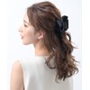 VINGTAINE H7457-BK- Volume, Ribbon, Barrette, Large Hair Clip, Mature Gift,