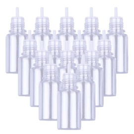 50PCS 10ml Transparent Empty Squeezable Lab Solvents Liquid Dropper Bottles