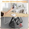 UTEBIT Height Adjustable Cell Phone Stand for Desk 360° Rotating,