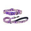 Olahibi Dog Collar and Leash Combo Set, Cute Daisy Pattern,