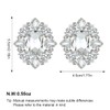 HESSAWELL Crystal Bridal Wedding Earrings, Sparkle Cluster Studs Large Lightweight