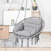 Goutime Hammock Chair, Macrame Hanging Swing Chairs with Cushion and