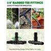 Rolcoassuns 100pcs Drip Irrigation 1/4" Universal Barbed Tee Fittings, 1/4