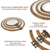 Thinp 3 Pcs Embroidery Hoop Frame,3 Size Imitated Wood Display