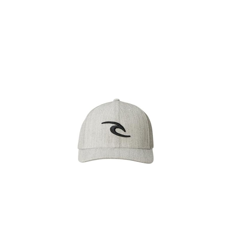 Rip Curl Men's Tepan Flexfit Baseball Hat, Mottled light grey