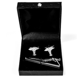 MRCUFF Doctor MD RN EMT Pair Cufflinks and Tie Bar in Presentation Gift Box & Polishing Cloth