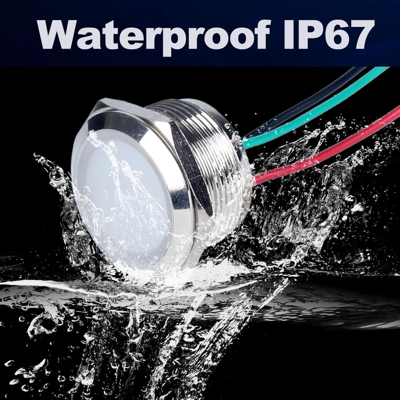 22mm 12V-24V Two Colors Metal LED Indicator Light, Waterproof Common