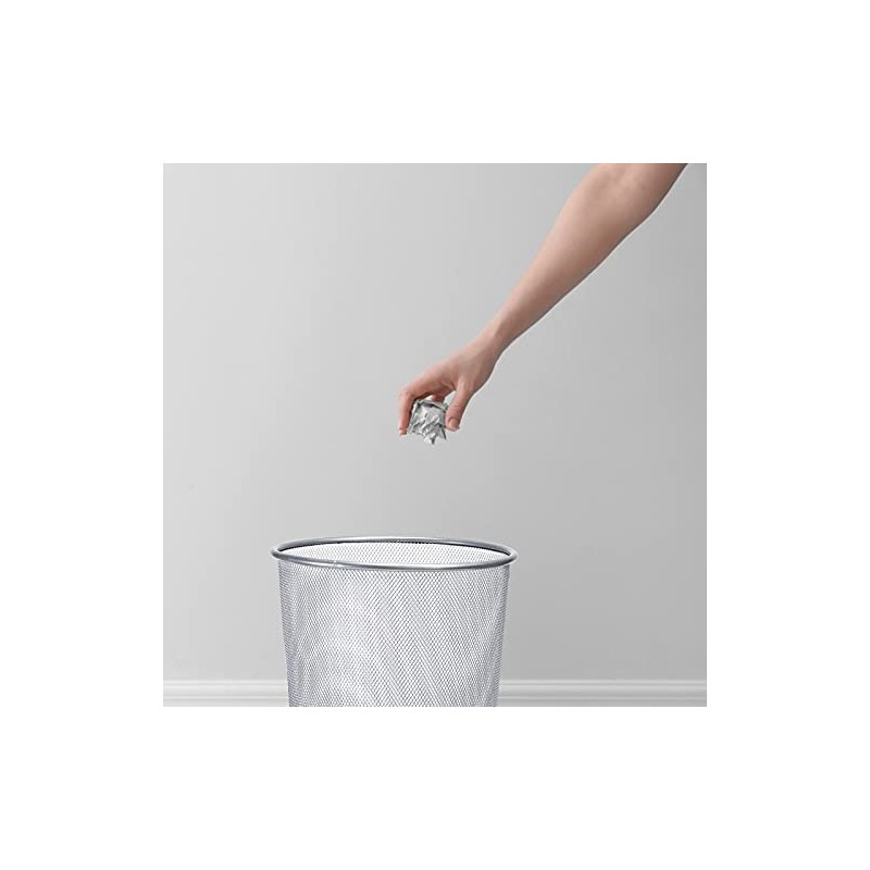 Zeller Paper Bin 29,5x35cm, Silber/Stahl, Multi-Colour, 29.5 x 29.5 x