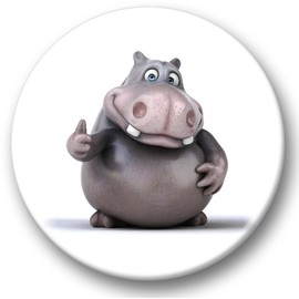 Merchandise for Fans Fridge Magnets for Memo Board Notice Board Magnetic Whiteboard 3D Hippo [02]