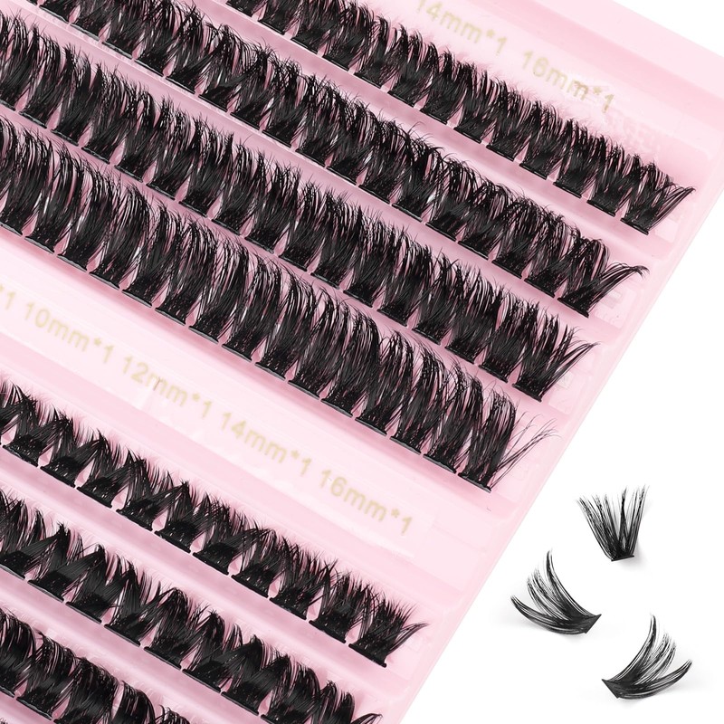 Oreola Cluster Eyelashes, 80D, 100D, Individual Eyelashes, D Curl, False