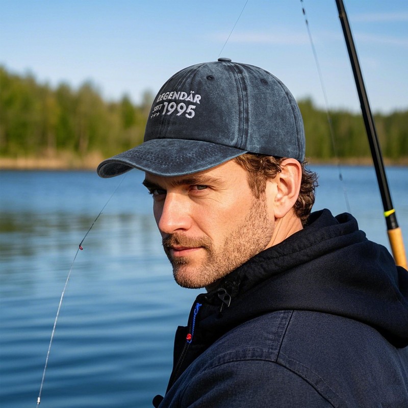 Jeasona Navy Blue Baseball Cap for Men Legendary Cap Birthday