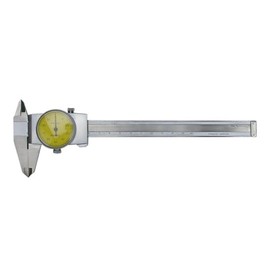 150mm Machine-DRO dial caliper with metric yellow face.