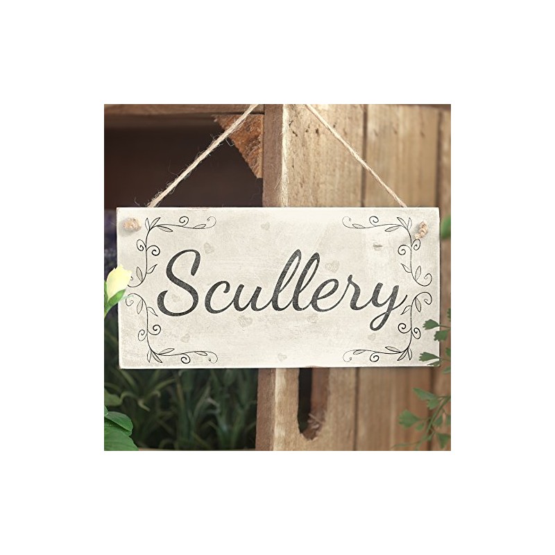 Scullery Handmade French Country Decor Wood Sign/Plaque for Kitchen/Utility