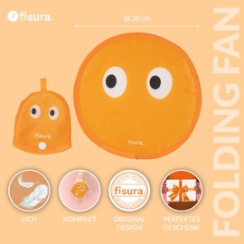 Fisura Faltbarer runder Handfächer, 5 Stück, gemischt, gemustert, origineller faltbarer Handventilator, Falt-Frisbee, 5 Stück, 20 cm, Gemischtes Muster, 5 Stück, One size