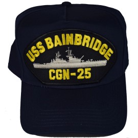 HNP USS BAINBRIDGE CGN-25 SHIP HAT - NAVY BLUE - Veteran Owned Business