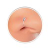 925 Silver Beads Fake Nose Ring - 24G Faux Nose