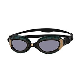 Zoggs Predator Flex Goggle, UV Protection Swim Goggles,Black/Gold/Titanium, small