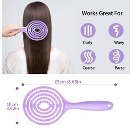 Haarbürste ohne Ziepen für Damen und Herren Entwirrbürste auch für Locken Lange Haare - Einzigartige Profi Detangle Rosa