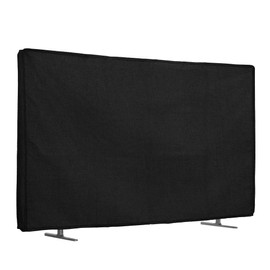 kwmobile Linen Case Compatible with 24 Inch TV - Dust Cover Protective Cover for TV - TV Screen Dust Hood in Black