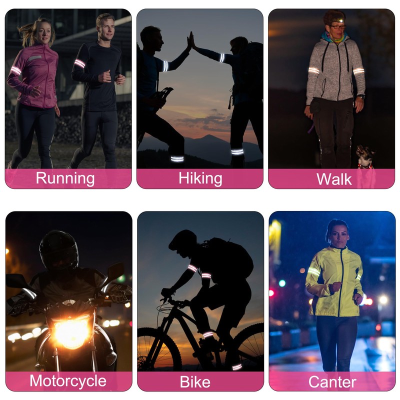 Heveer Reflective Bands Reflective Band Elastic Reflective Safety Wristband for
