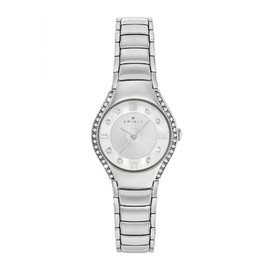 Spirit Ladies Silver Plated Stone Set Mother of Pearl 3-Link Bracelet Analogue Quartz Watch