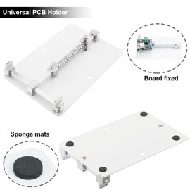 Youmile PCB Holder Fixed Fixture Clamp Reparing Tool 12 * 8cm Motherboard PCB Circuit Board Holder adjustable fixed,with Solder wire CP2515 ESD-15 Tweezers for Circuit board repair