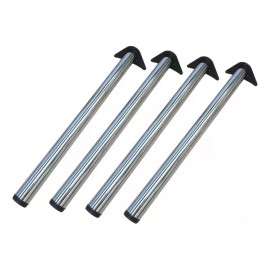 Herrajes Guerrero Patas Para Barra Mesa O Escritorio 71 Cm 4 Piezas Niquel Ray