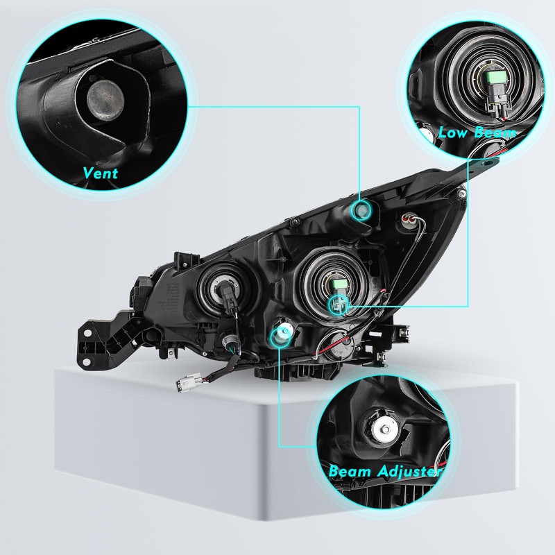 TUSDAR Headlight Assembly Set for 2015-2017 Subaru Outback Halogen Headlamp