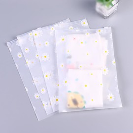 GSHLLO 20 Pcs 30 x 40cm Reusable Ziplock Pouches Travel Clothes Storage Bags Clear Plastic Hospital Pouches Waterproof Luggage Organiser Pouches Transparent Flower Maternity Bags