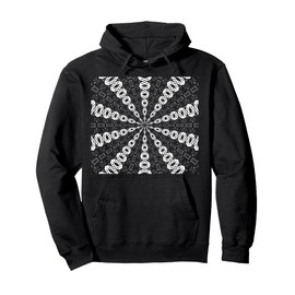 Starlight Speeding Mid-Century Pattern White Black Cut Out Pullover Hoodie