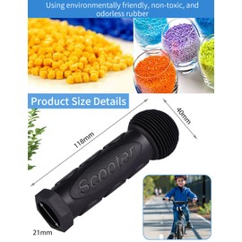 2 Pairs Bike Handle Grips, 4 Pieces Premium Non-Slip Bicycle Handlebar Grips, Soft Rubber Bicycle Handle Grips Compatible with BMX MTB Scooter Mountain Bike, Specialized Replacement Bike Grips (Blue)