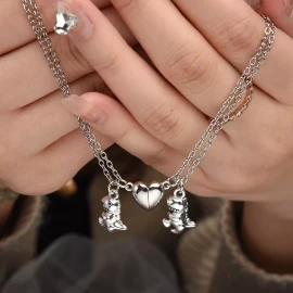 Deluxe 2x Collares Dinosaurios Iman Pareja Colgante Hombres Mujeres