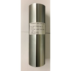 Rotometals Soft Zinc Roll for Roof Flashing 12 inches X 10 Feet Lead Free Made in USA