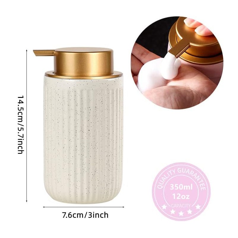 Sylfu Ceramic Hand Foaming Soap Dispenser - 350ml Hand Foaming
